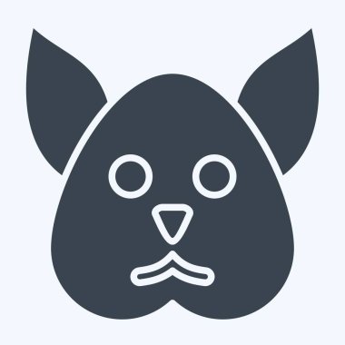 Simge sincabı. Hayvanlar sembolüyle ilgili. Kabartma tarzı. Basit tasarım düzenlenebilir