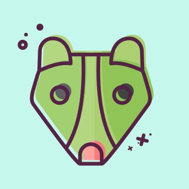 İkon Çakal. Hayvanlar sembolüyle ilgili. MBE tarzı. Basit tasarım düzenlenebilir