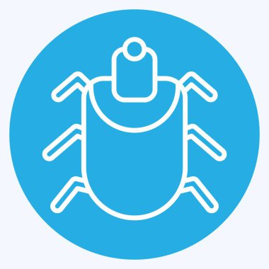 Icon Acari. Böceklerin sembolü. Mavi gözlü. dizayn edilebilir