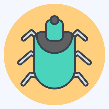 Icon Acari. Böceklerin sembolü. renk arkadaşı stili. dizayn edilebilir