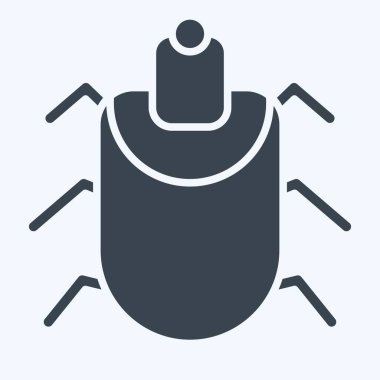 Icon Acari. Böceklerin sembolü. Kabartma tarzı. dizayn edilebilir