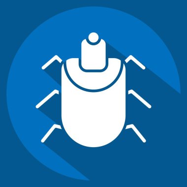 Icon Acari. Böceklerin sembolü. Uzun gölge tarzı. dizayn edilebilir