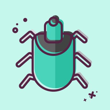 Icon Acari. Böceklerin sembolü. MBE tarzı. dizayn edilebilir