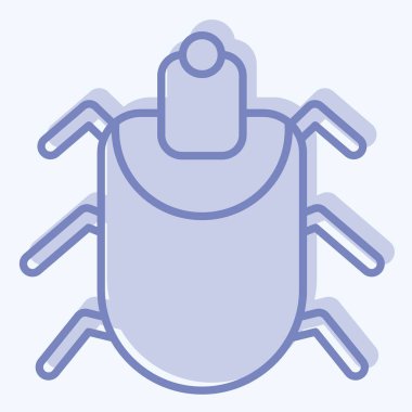 Icon Acari. Böceklerin sembolü. İki ton stili. dizayn edilebilir