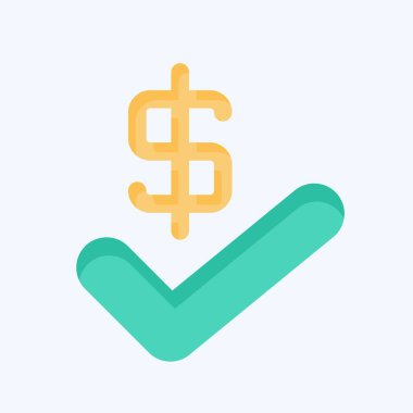 Simge Anlaşması. Denetim sembolüyle ilgili. Düz stil. dizayn edilebilir