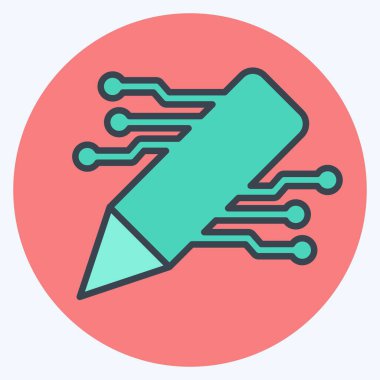 Simge Yapılandırma İçeriği Yazımı. Yapay Zeka sembolüyle ilgili. renk eşi biçimi