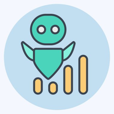 Simge Yapay Zeka Geliştirme Hızı. Geliştirme sembolüyle ilgili. renk eşi biçimi