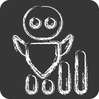 Simge Yapay Zeka Geliştirme Hızı. Geliştirme sembolüyle ilgili. tebeşir Biçimi