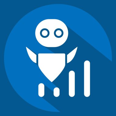 Simge Yapay Zeka Geliştirme Hızı. Geliştirme sembolüyle ilgili. uzun gölge biçimi