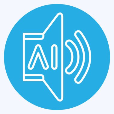 Yapay Zeka sembolüyle ilgili simge Al Sound 2. mavi gözler tarzı