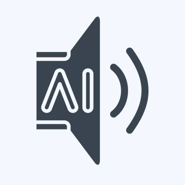 Yapay Zeka sembolüyle ilgili simge Al Sound 2. Kabartma biçimi