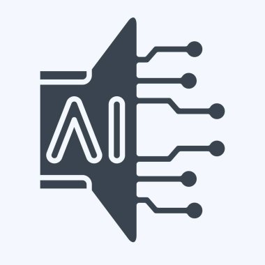 Simge Al Sound. Yapay Zeka sembolüyle ilgili. Kabartma biçimi