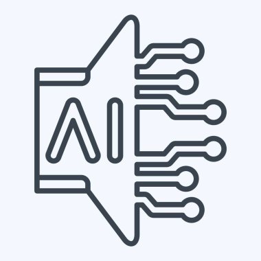 Simge Al Sound. Yapay Zeka sembolüyle ilgili. satır biçimi