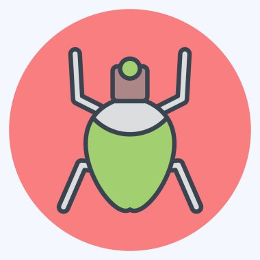 Simge Yaprak bitleri. Böceklerin sembolü. renk arkadaşı stili. dizayn edilebilir