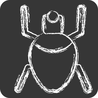 Simge Yaprak bitleri. Böceklerin sembolü. Tebeşir stili. dizayn edilebilir