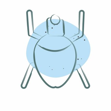 Simge Yaprak bitleri. Böceklerin sembolü. Renkli Leke Biçimi. dizayn edilebilir