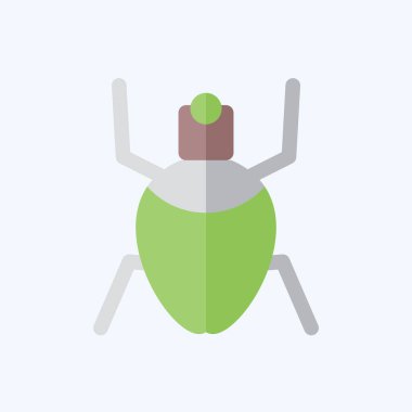 Simge Yaprak bitleri. Böceklerin sembolü. Düz stil. dizayn edilebilir