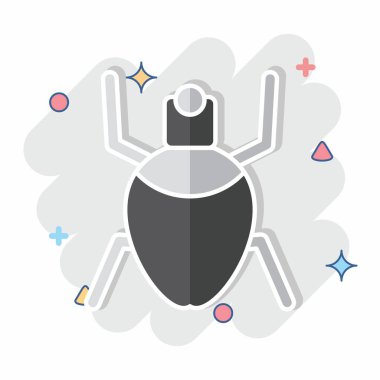 Simge Yaprak bitleri. Böceklerin sembolü. Çizgi roman. dizayn edilebilir