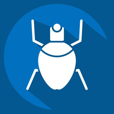 Simge Yaprak bitleri. Böceklerin sembolü. Uzun gölge tarzı. dizayn edilebilir