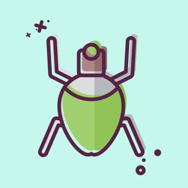 Simge Yaprak bitleri. Böceklerin sembolü. MBE tarzı. dizayn edilebilir