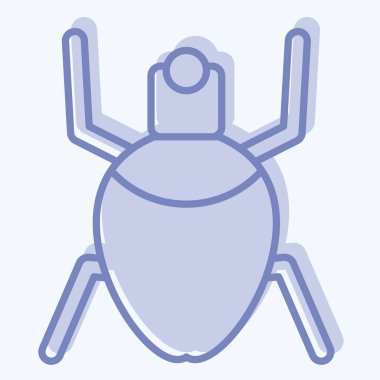 Simge Yaprak bitleri. Böceklerin sembolü. İki ton stili. dizayn edilebilir