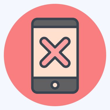 Simge Uygulaması. Ünlem sembolüyle ilgili. renk arkadaşı stili. dizayn edilebilir