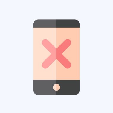 Simge Uygulaması. Ünlem sembolüyle ilgili. Düz stil. dizayn edilebilir