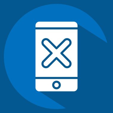 Simge Uygulaması. Ünlem sembolüyle ilgili. Uzun gölge tarzı. dizayn edilebilir