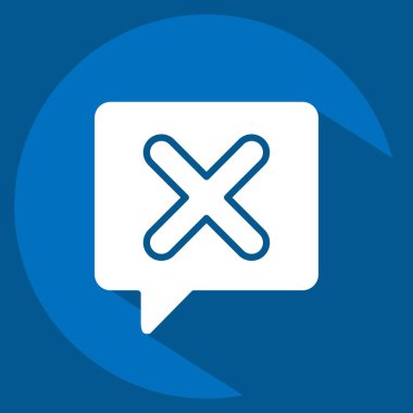 Simge Sor. Ünlem sembolüyle ilgili. Uzun gölge tarzı. dizayn edilebilir