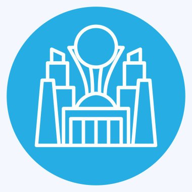 Icon Astana. Kazakistan sembolüyle ilgili. Mavi gözlü. dizayn edilebilir