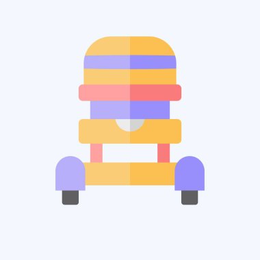 Icon Bebek Arabası. Araç sembolüyle ilgili. Düz stil. düzenlenebilir