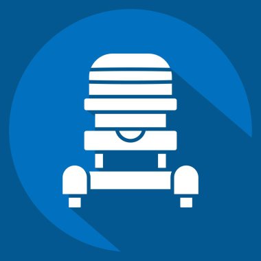 Icon Bebek Arabası. Araç sembolüyle ilgili. Uzun gölge tarzı. düzenlenebilir