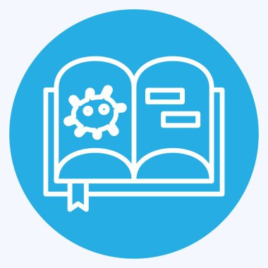 Simge Bakteriyoloji Kitabı. Biyomühendislik sembolüyle ilgili. mavi gözler tarzı