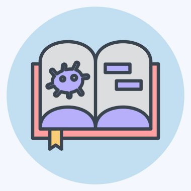 Simge Bakteriyoloji Kitabı. Biyomühendislik sembolüyle ilgili. renk eşi biçimi