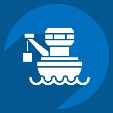 Simge mavnası. Araç sembolüyle ilgili. Uzun gölge tarzı. düzenlenebilir