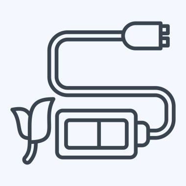 Simge Batarya Charger. Dünya 'yı Kurtarma sembolüyle ilgili. Sıra tarzı. düzenlenebilir