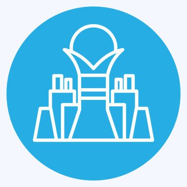 Icon Bayterek Kulesi. Kazakistan sembolüyle ilgili. Mavi gözlü. dizayn edilebilir