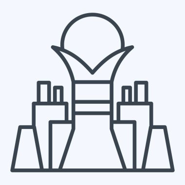 Icon Bayterek Kulesi. Kazakistan sembolüyle ilgili. Sıra tarzı. dizayn edilebilir