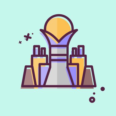 Icon Bayterek Kulesi. Kazakistan sembolüyle ilgili. MBE tarzı. dizayn edilebilir