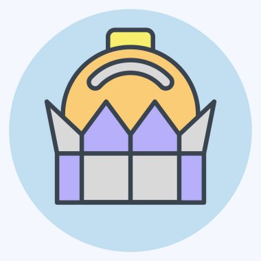 Icon Bayterek. Kazakistan sembolüyle ilgili. renk arkadaşı stili. dizayn edilebilir