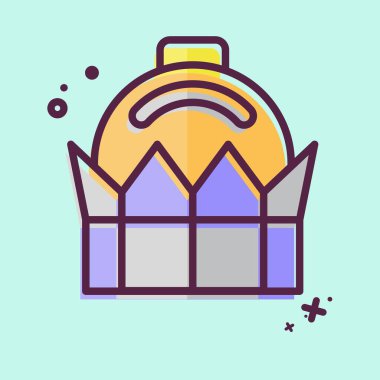 Icon Bayterek. Kazakistan sembolüyle ilgili. MBE tarzı. dizayn edilebilir