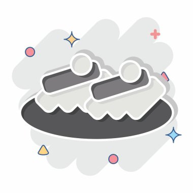 İkon Beşmak. Kazakistan sembolüyle ilgili. Çizgi roman. dizayn edilebilir