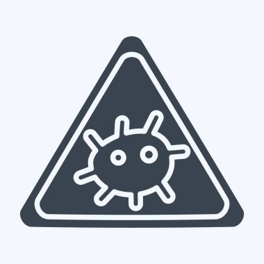 Simge Biyolojik Tehlike. Biyomühendislik sembolüyle ilgili. Kabartma biçimi