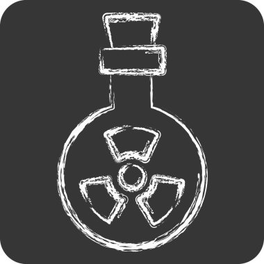 Simge Biyolojik Silahı. Biyomühendislik sembolüyle ilgili. tebeşir Biçimi