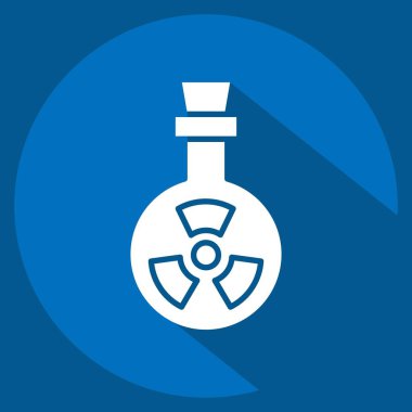 Simge Biyolojik Silahı. Biyomühendislik sembolüyle ilgili. uzun gölge biçimi