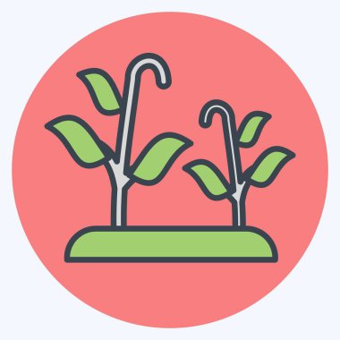 Simge Biyochar. Dünya 'yı Kurtarma sembolüyle ilgili. renk arkadaşı stili. düzenlenebilir