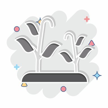 Simge Biyochar. Dünya 'yı Kurtarma sembolüyle ilgili. Çizgi roman. düzenlenebilir