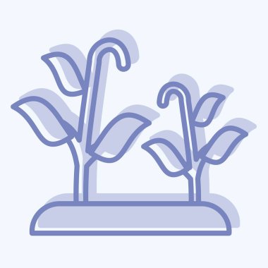 Simge Biyochar. Dünya 'yı Kurtarma sembolüyle ilgili. İki ton stili. düzenlenebilir