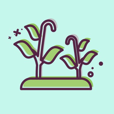 Simge Biyochar. Dünya 'yı Kurtarma sembolüyle ilgili. MBE tarzı. düzenlenebilir