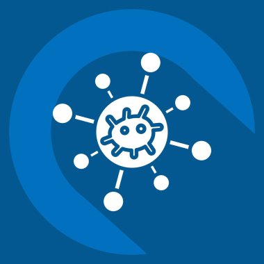 Simge Biyolojik Ağ. Biyomühendislik sembolüyle ilgili. uzun gölge biçimi